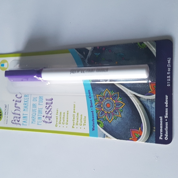 Permanent Fabric Paint Marker (Purple Pizzazz) - Picture 6 of 10